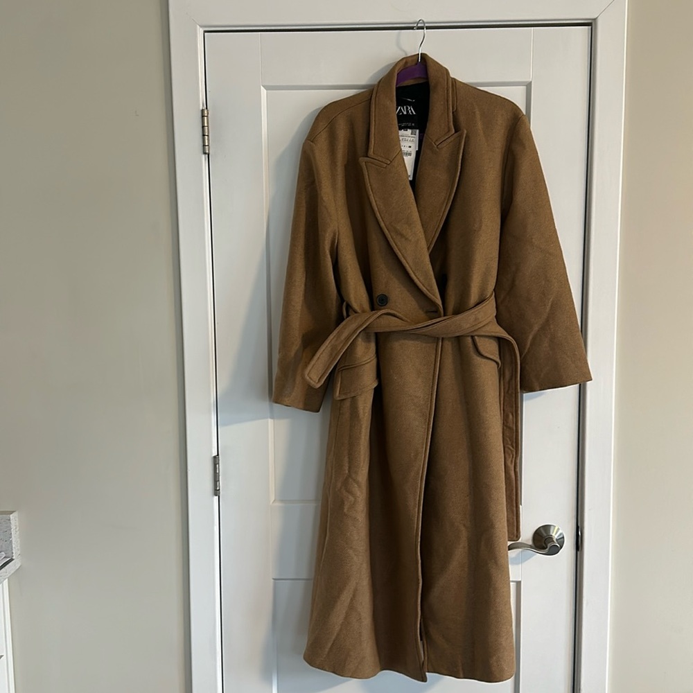 Zara camel coat XL
